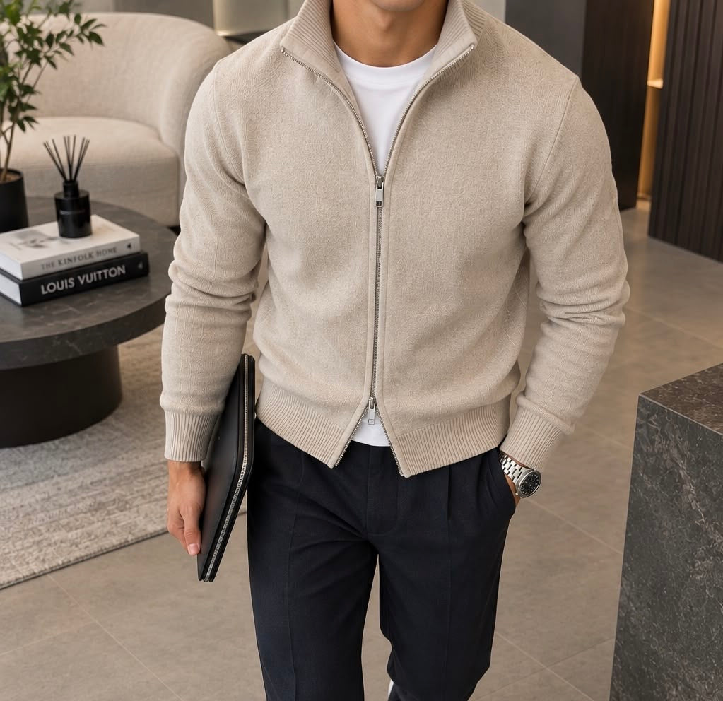 Harrington & Co. Men's Slim Cardigan