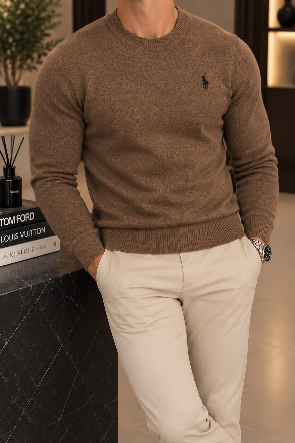 Harrington & Co. Velvet Sweater for Men