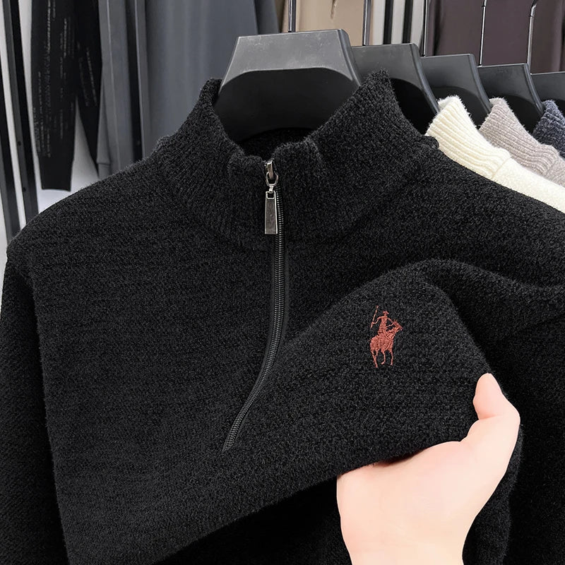 Harrington & Co. Luxury Knitted Quarter Zip