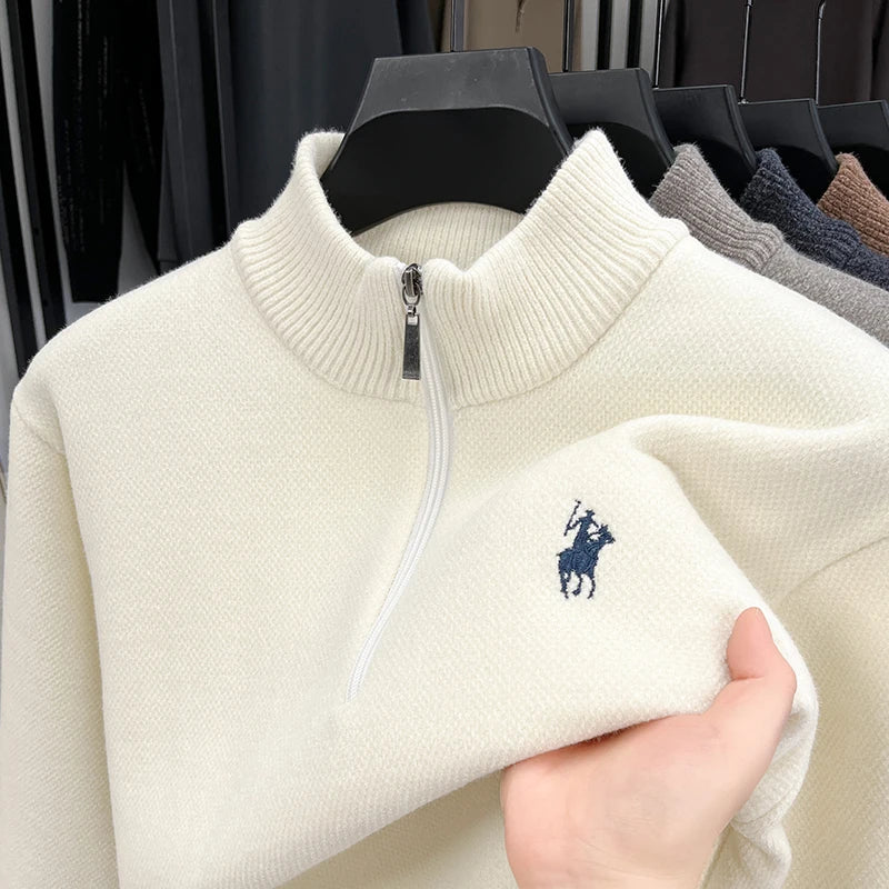 Harrington & Co. Luxury Knitted Quarter Zip