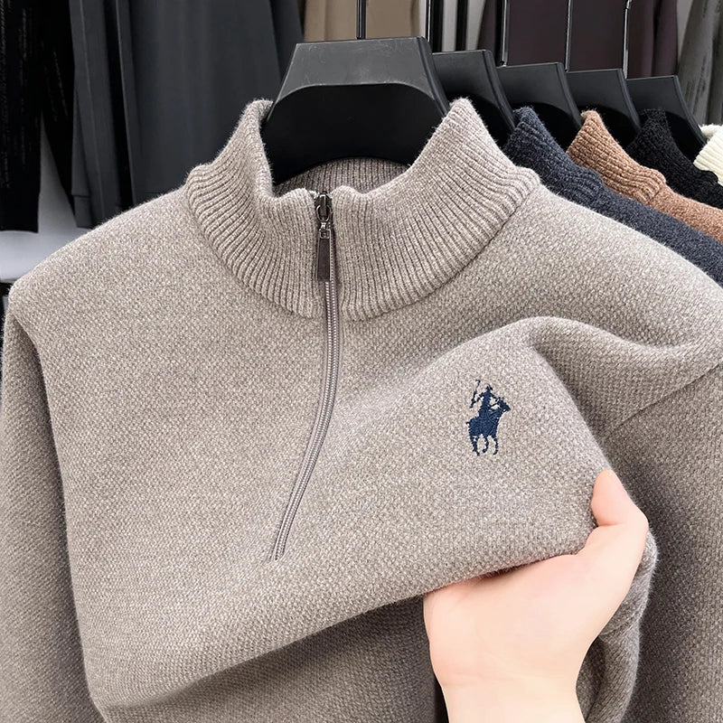 Harrington & Co. Luxury Knitted Quarter Zip